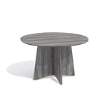 Mayline MNCR48LGS Medina Laminate Conference Table 48 Dia. x 29 1/2h Gray Steel Mayline
