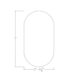 SKUTCHI DESIGNS INC. 6 Person Conference Table with Metal T Bases | Racetrack| Harmony Series | 7' | White SKUTCHI DESIGNS INC.