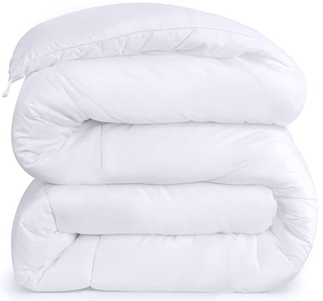 Utopia Bedding Comforters Twin Size, All Season Duvet Insert, Down Alternative Box Stitched Bed Comforter with Corner Tabs, Machine Washable (White) Utopia Bedding