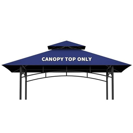 Grill Gazebo Replacement Canopy Top Only - 5' x 8' Outdoor BBQ Gazebo Canopy Roof, Waterproof Double Tiered Shelter Cover Fit for Model L-GG001PST-F Iheqard