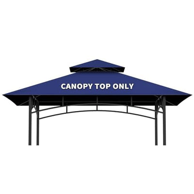 Grill Gazebo Replacement Canopy Top Only - 5' x 8' Outdoor BBQ Gazebo Canopy Roof, Waterproof Double Tiered Shelter Cover Fit for Model L-GG001PST-F