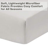 EVERYDAY KIDS 3 Piece Toddler Sheet Set - Soft Breathable Microfiber Toddler Bedding - Includes a Flat Sheet, a Fitted Sheet and a Pillowcase - Solid Grey EVERYDAY KIDS