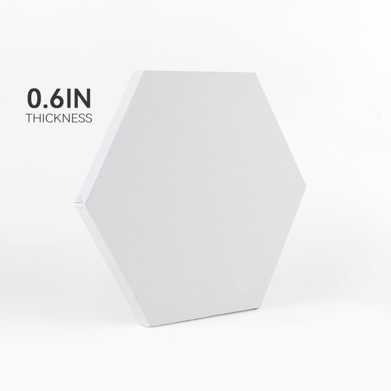 TRANSON 3 Sizes Hexagon Shaped Stretched Canvas Primed Ready for Painting TRANSON