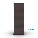 Atlantic 4 Tier Rotating Cube Espresso Atlantic