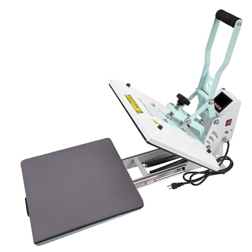BetterSub Heat Press 15x15 inch Digital Heat Press Machine, Slide Out Industrial Quality T-Shirt Heat Transfer Machine Teal BetterSub