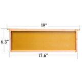 Honey Lake 8 Frame Beehive Medium Super Box, Langstroth Bee Hive Super Box Beehive Starter Kit 100% Beeswax Coated with Frames and Waxed Foundations for Beginners Beekeepers (Unassembled) Honey Lake
