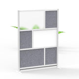Workflow Modular Wall | Room Divider with Whiteboard, Sound Dampening, & Frosted Acrylic Panels | Expandable Office Partition for Privacy & Stability (53" x 70") S Stand Up Desk Store
