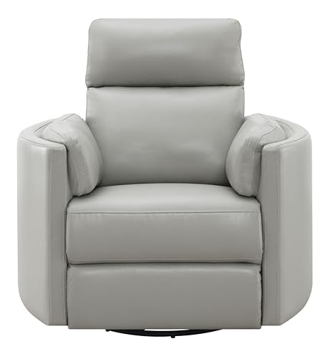 Acme Sagen Wooden Glider Recliner with Swivel in Gray Acme
