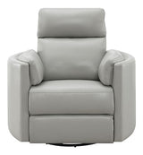 Acme Sagen Wooden Glider Recliner with Swivel in Gray Acme