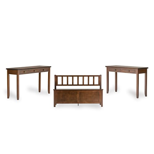 SIMPLIHOME Artisan SOLID WOOD 46 Inch Wide Transitional Console Sofa Table in Russet Brown, For the Living Room, Entryway and Bedroom SIMPLIHOME