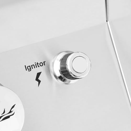 Royal Gourmet GA4402S 4-Burner Propane Gas Grill with Side Burner & Warming Rack, Stainless Steel Gas Grill with 54,000 BTUs Output for Barbecue Grilling & Backyard Cooking, Silver Royal Gourmet