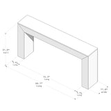 Plank+Beam Grand Console Table, 66 Inch Modern Solid Wood Sofa Table, Narrow Entryway Table for Hallway, Behind The Couch, Living Room, Foyer, Black Wirebrush Plank+Beam