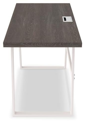 Signature Design by Ashley Dorrinson Modern Farmhouse 47" Home Office Writing Desk, Gray & White - WoodArtSupply