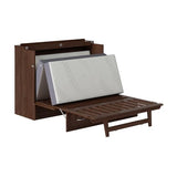 AFI, Northfield Murphy Bed Chest Full with 6" Mattress, Storage Drawer & Built-in USB Charger, Burnt Amber AFI