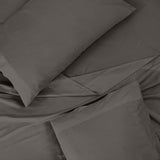 ROYALE LINENS 300 Thread Count 100% Long Staple Combed Cotton Sheet Set - 4 Piece Full Bed Sheets - 1 Fitted, 1 Flat, 2 Pillow Cases -Soft Cool & Crisp Sheet Set (Full, Grey) ROYALE LINENS
