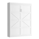 ROOMTEC Queen Size Murphy Bed with Smooth Pneumatic Lift, Space-Saving Wall Bed with Modern Cabinet Design, Easy Installation, Ideal for Guest Rooms, Home Offices, Fits 60"x80" Mattress ROOMTEC