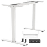 PulvinarVita Dual Motor Standing Desk Frame, Ergonomic Stand Up Desk Base Workstation with Cable Management Tray, Headphone Hook for Home Office PulvinarVita