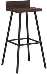 Christopher Knight Home Hazel Indoor Bar Stools, Modern, Contemporary, Dark Brown Acacia Wood with Iron Legs (Set of 2) Christopher Knight Home