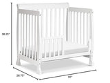 DaVinci Kalani 4-in-1 Convertible Mini Crib in White | Greenguard Gold Certified DaVinci
