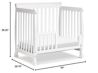 DaVinci Kalani 4-in-1 Convertible Mini Crib in White | Greenguard Gold Certified