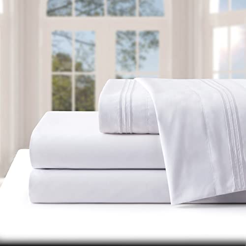 Manyshofu Extra Deep Pocket King Size Sheets - Hotel Luxury 1800 Thread Count Sheets & Pillowcases - Microfiber Bedding Set up to 24" Mattress - Pure White Bed Sheets 18-24 Inch Deep Pockets - 4 Piece