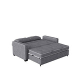 Serta Ainsley Loveseat with Pull Out Sleeper Microfiber Charcoal Full Serta