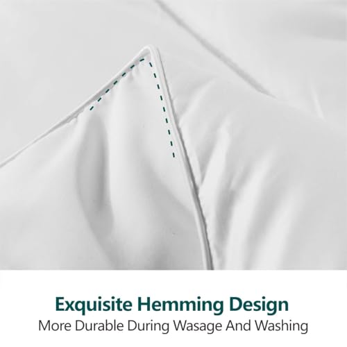 Cozynight Soft Comforter Full Size Duvet Insert-Lightweight Down Alternative Comforter with Corner Tabs- Breathable Machine Washable Diamond Stitching (White,82"x86") Cozynight
