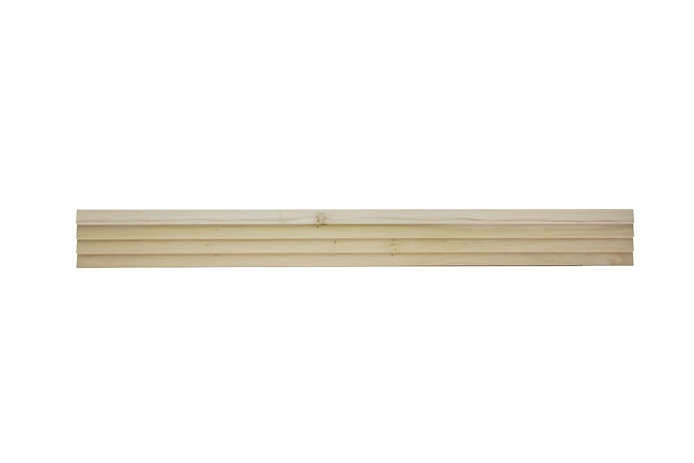 1550-4FTWHW Unfinished White Hardwood Sawtooth Slat Panel Moulding ORNAMENTAL