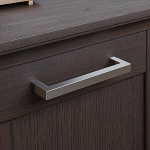 Smhxo Tilt Out Trash Cabinet, Wooden Kitchen Trash Can Cabinet with Deodorising Function, 2 * 10 Gallons Hidden Laundry Sorter Cabinet, Pure Dark Brown Smhxo