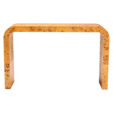 bali & pari Revelle Modern and Contemporary Real Mappa Burl Wood Console Table bali & pari
