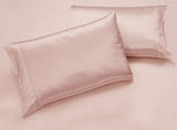 Comfy Deal Hight Thread Count Solid Color Soft Silky Charmeuse Satin Luxury and Super Soft Bed Sheet Set Or Pillowcase (Blush, Full) Comfy Deal