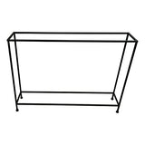 The Urban Port Aurelia 48-Inch Console Sofa Table, Artisanal Hammered Antique Bronze Tray Top, Industrial Black Iron Frame The Urban Port