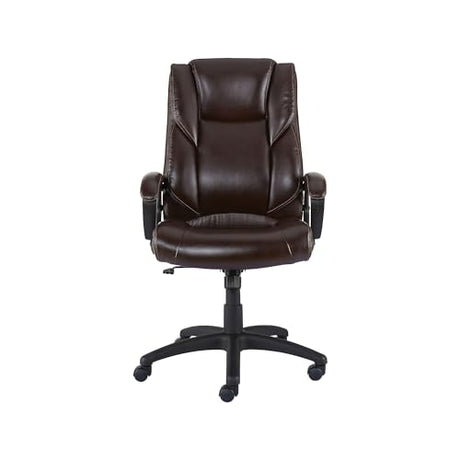 STAPLES 2554454 Kelburne Luxura Office Chair Brown STAPLES