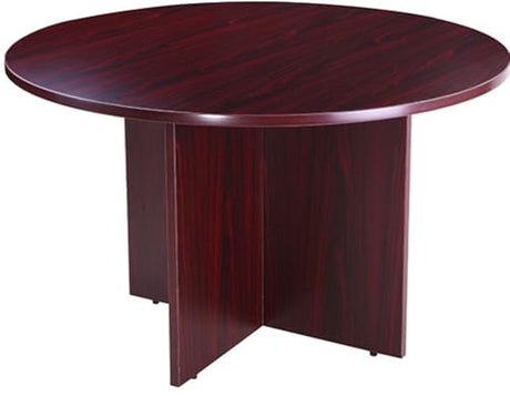 Boss Office Products N123-M 47 in Round Table in Mahogany Boss Office Products