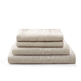 ATLINIA 100% Pure Flax Linen Bedding Set - Stone Washed French Linen Fabric Deep Pocket Fitted Sheet Farmhouse Flat Sheet 2 Pillowcases (Natural, King) ATLINIA