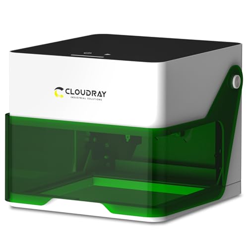 Cloudray 5W Diode, Laser Engraver Machine Mini Laser Etching Cutter for DIY Wood Leather Silicone Paper Glass Acrylic Cloth Enclosed Design Class1, 5000mW Cloudray