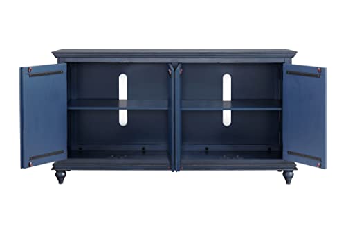 Martin Svensson Home Garden District Rustic Blue Solid Wood 65" TV Stand Martin Svensson Home