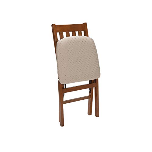 MECO STAKMORE Arts and Craft Folding Chair Fruitwood Finish, (Set of 2) , 22.5 in x 17 in x 35.5 in - WoodArtSupply