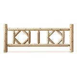 Rustic Diamond Cedar Log King Bed Frame by CASTLECREEK CASTLECREEK