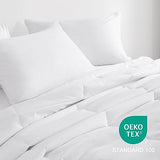 NTBAY Twin Comforter - Down Alternative Duvet Insert, All Season Bedding Quilted with Corner Tabs, Machine Washable, Soft Comforter Only, White NTBAY