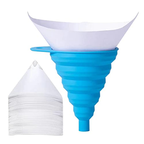 3D Printer Resin Filter Disposable – with Cone Silicone Resin Funnel(Large), Paint Strainer or Resin Strainer kit for uncured Resin Recycling (201) DOUMII