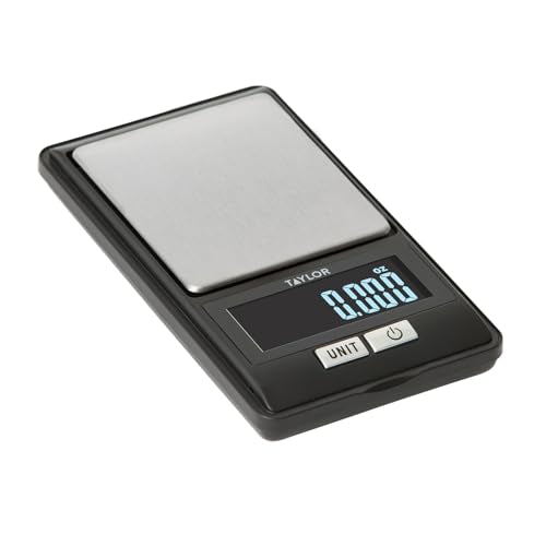 Taylor High-Precision Digital Portioning Scale with Cover, 16OZ/500G, Black Taylor