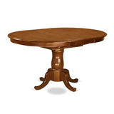 East West Furniture PONA7-SBR-W 7 Piece Kitchen Table Set Consist of an Oval Dining Table with Butterfly Leaf and 6 Dining Chairs, 42x60 Inch, Saddle Brown East West Furniture