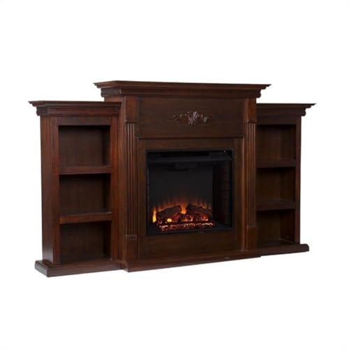 SEI Furniture Tennyson Electric Bookcases Fireplace, Espresso (FA8545BE) SEI Furniture