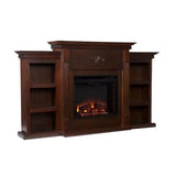 SEI Furniture Tennyson Electric Bookcases Fireplace, Espresso (FA8545BE) SEI Furniture