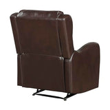 Lexicon Manual Recliner Chair, Reclining Sofa Chair, Home Theater Seating, Wall Hugger, Manual Recliner for Living Room/Office/Apartment, Easy Assembly, Brown Faux Leather Lexicon