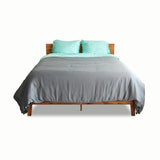 Sheets & Giggles 100% Eucalyptus Lyocell Duvet Cover - All-Season Soft, Cool & Cozy with Easy-to-Fasten Ties & Buttons - Down Alternative & Zero Static- Queen Grey Sheets & Giggles