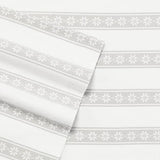 Eddie Bauer - Queen Sheets, Cotton Flannel Bedding Set, Brushed For Extra Softness, Cozy Home Decor (Snowflake Fair Isle, Queen) Eddie Bauer