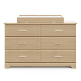 Storkcraft Brookside 6 Drawer Double Dresser (Driftwood) – Dresser For Nursery, 6 Drawer Dresser, Kids Dresser, Nursery Dresser Drawer Organizer, Chest of Drawers Stork Craft