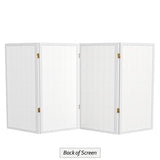 3 ft. Short Window Pane Shoji Screen - White - 4 Panels Red Lantern